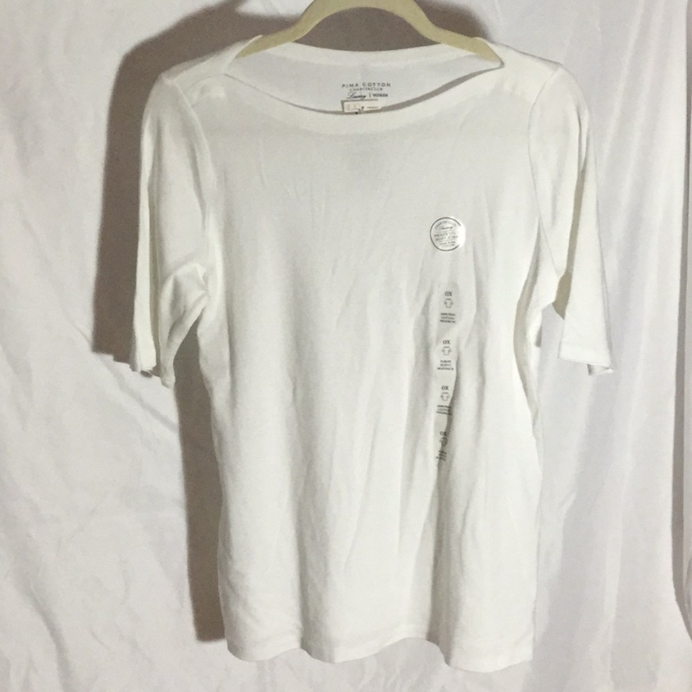 Plus Sz 0X (16/18) Charter Club Pima Cotton Top